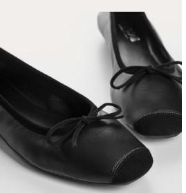 ballerine de chez Reqins  Harmony cuir/cuir velours.Marque Française