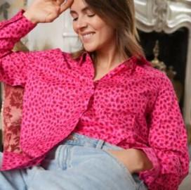 chemise en coton recyclé cora léo rose