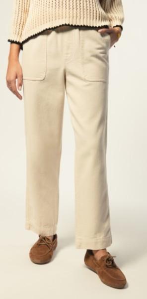 JEAN OPHELIA NATURAL Jean taille élastiquée, coupe décontractée, jambe droite.