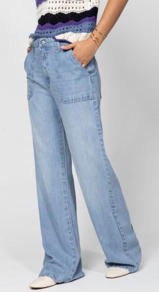 JEAN ESTHER 265 Le pantalon wide leg workwear incontournable -