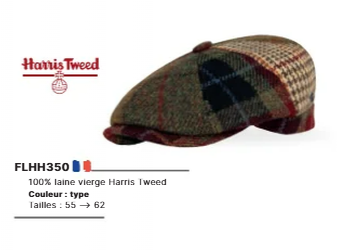Casquette Harris Tweed de chez FLECHET