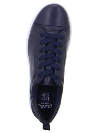 Baskets ARA Roma cuir bleu 