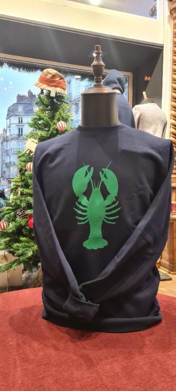 Sweat en coton biologique bleu marine de la marque française Anouck et Ninon