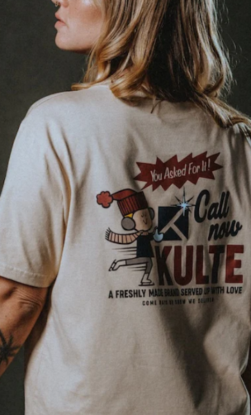 T-SHIRT KULTE DELIVERY BEIGE 100 % coton organic et made in Portugal