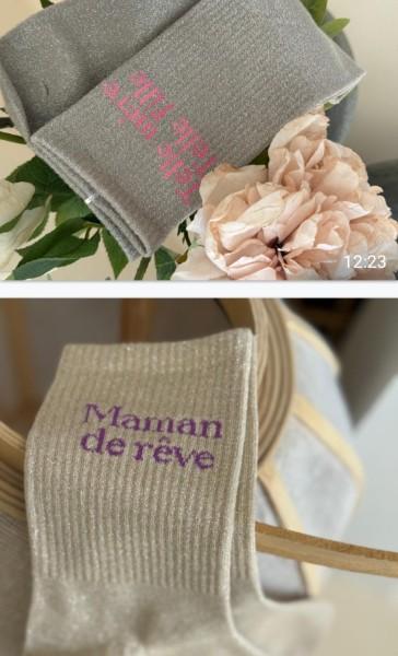 chaussettes paillettes message, le cadeau idéal pour toute la famille.