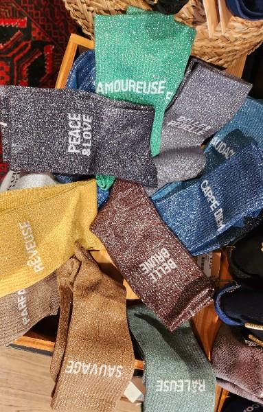 chaussette message de chez rosmarine entièrement doublé en coton 