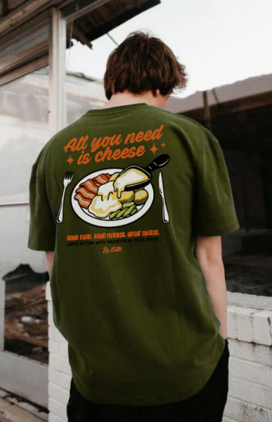 T-SHIRT CHEESE KAKI de chez KULTE