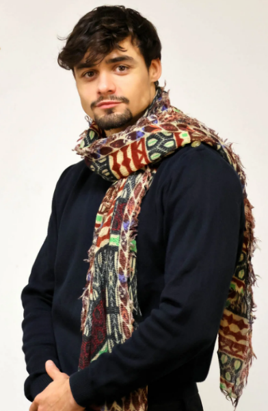 FOULARD EN LAINE NOÉ MULTICOLORE de chez MONSIEUR CHARLI