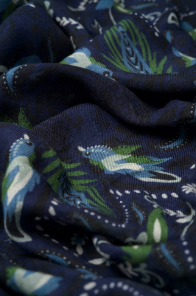 FOULARD EN LAINE NIELS BLEU de chez MONSIEUR CHARLI