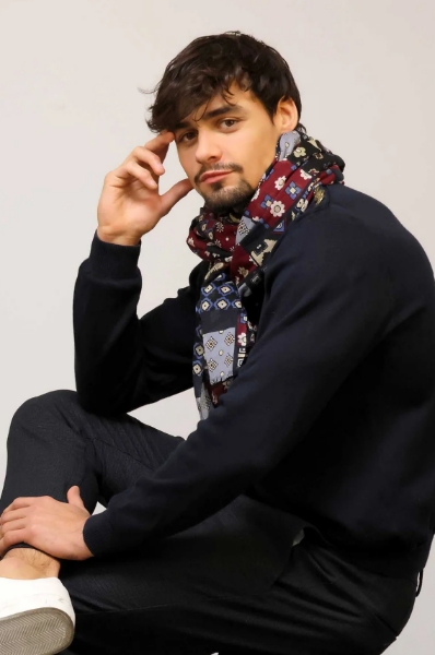 CHECHE EN COTON SCOTT MULTICOLOR IMPRIME PATCHWORK de chez MONSIEUR CHARLI