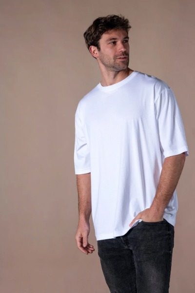 T-SHIRT CHRIS de chez NANYM APPAREL Tee-shirt col rond en Mid jersey