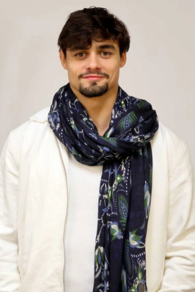 FOULARD EN LAINE NIELS BLEU de chez MONSIEUR CHARLI