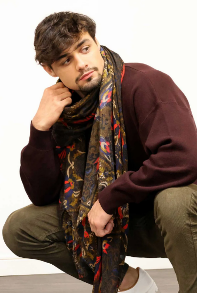 FOULARD EN LAINE NIELS CHOCOLAT de chez MONSIEUR CHARLI