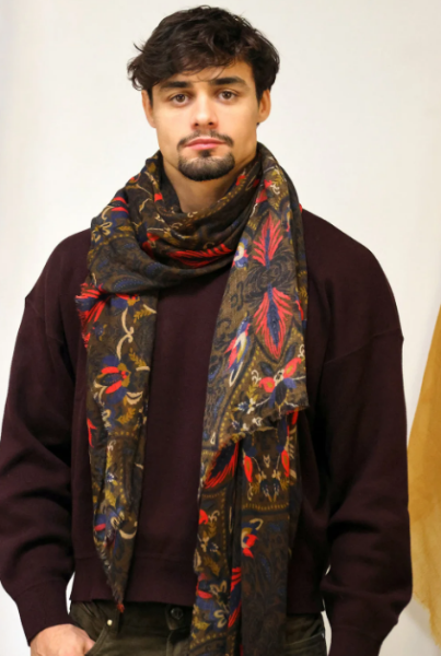 FOULARD EN LAINE NIELS CHOCOLAT de chez MONSIEUR CHARLI