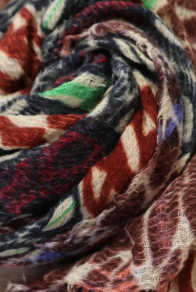 FOULARD EN LAINE NOÉ MULTICOLORE de chez MONSIEUR CHARLI