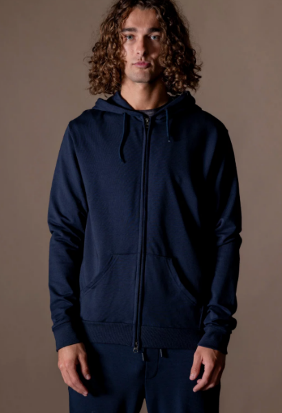 SWEAT ANONYM APPAREL Sw zippé capuche en molleton non gratté touché seconde peau