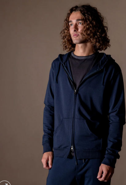 SWEAT ANONYM APPAREL Sw zippé capuche en molleton non gratté touché seconde peau
