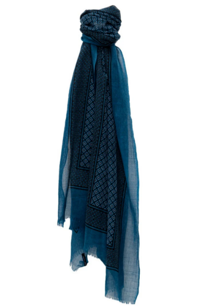 FOULARD EN LAINE PIERIC BLEU de chez MONSIEUR CHARLI