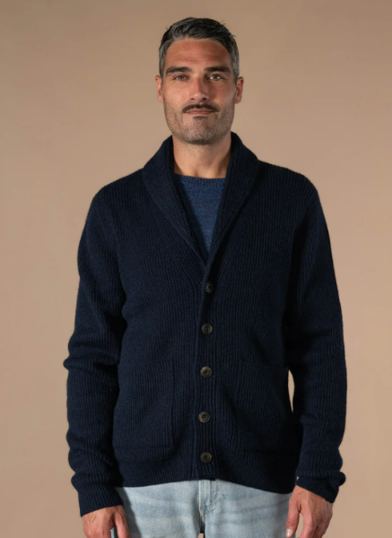 CARDIGAN ANDY de chez ANONYM APPAREL Cardigan col châle en laine toute douce