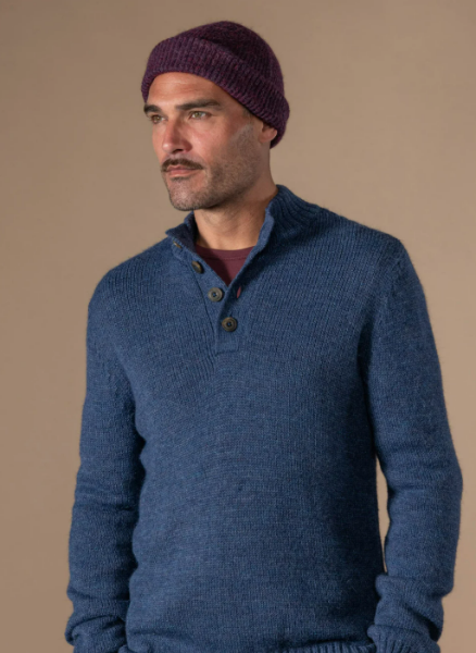 PULL ISAAC de chez ANONYM APPAREL Pull col camionneur boutonné en laine toute douce