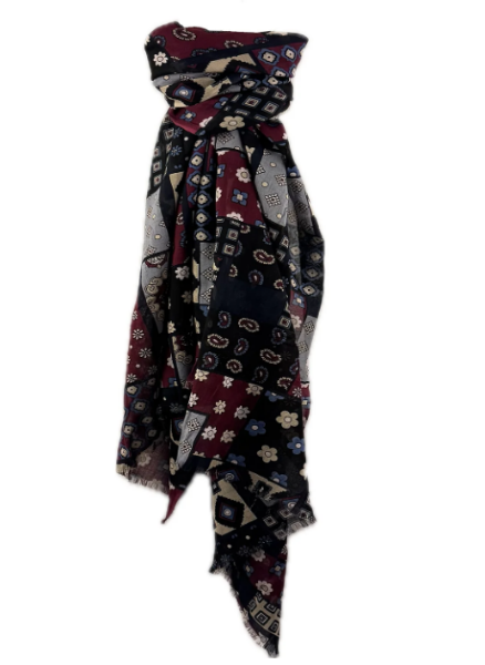 CHECHE EN COTON SCOTT MULTICOLOR IMPRIME PATCHWORK de chez MONSIEUR CHARLI