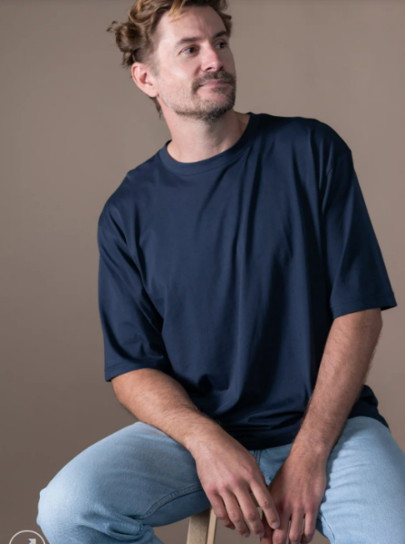 T-SHIRT CHRIS de chez NANYM APPAREL Tee-shirt col rond en Mid jersey