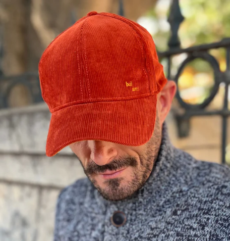 Casquette velours côtelé réglable