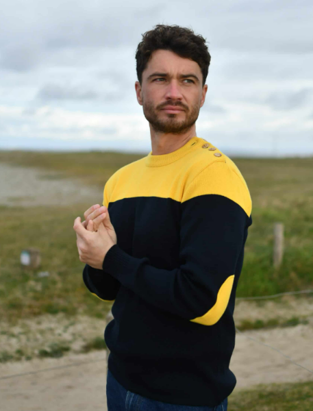 Pull marin homme bicolore – SANTIAGO de chez OPTIMIST'