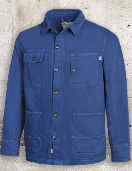 VESTE WORKWEAR INDIGO de chez SKULLS MACHINE