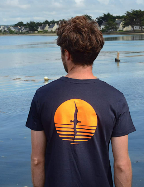 FRENCHY – Tee-shirt bleu de chez OPTIMIST' – Fabriqué en France