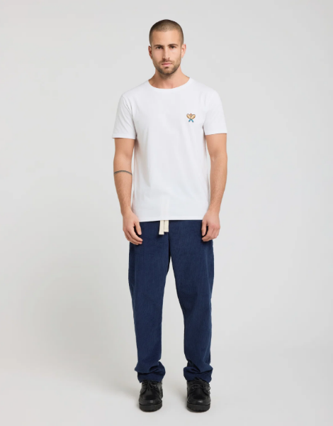 Pantalon Loose Velours Roydeepblue de chez PULLIN