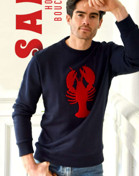 sweat homard 100 % coton biologique fabrication loire atlantique