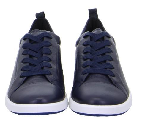 Baskets ARA Roma cuir bleu 