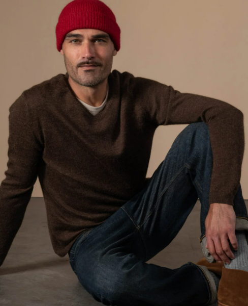 Pull fin col V   JOSEPH en laine toute douce de chez ANONYM APPAREL