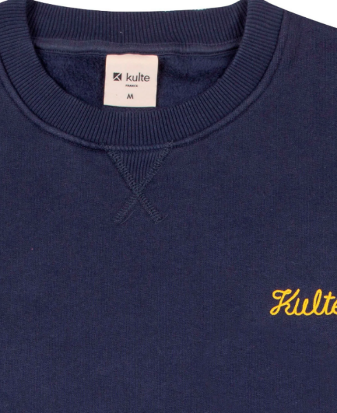 SWEAT KULTE SCRIPT BLEU MARINE