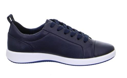Baskets ARA Roma cuir bleu 
