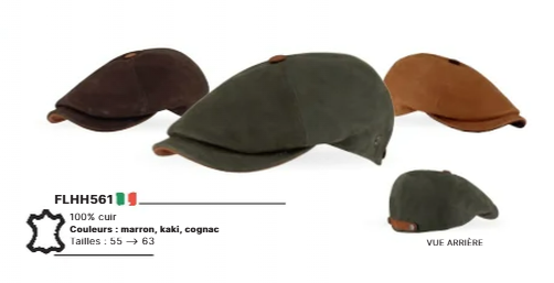 Casquette en cuire de chez FLECHET