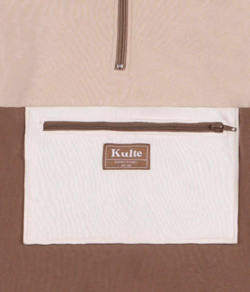 Sweatshirt KULTE HALF SMART CHOCOLAT