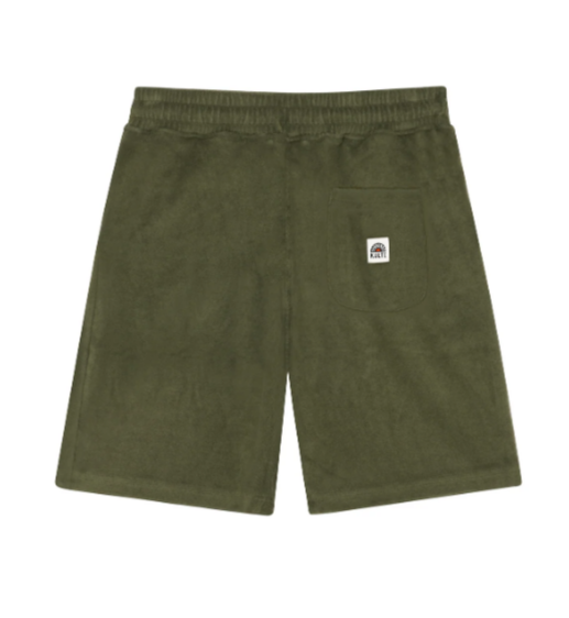 JOG SHORT EPONGE PICTO KAKI de chez KULTE 100% coton éponge