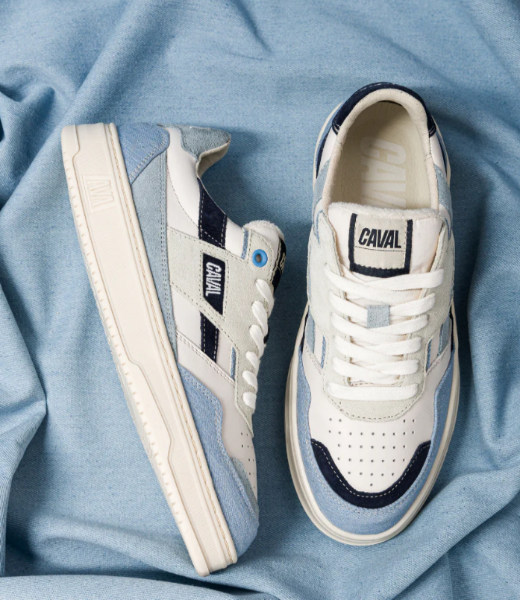 Sneakers CAVAL Urban Denim  asymétriques au look retro-sportswear et décontracté