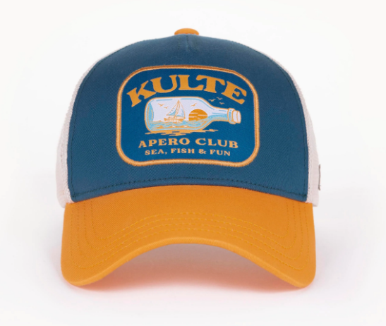 Casquette KULTE Apéro Club – Bleu Pétrole / Jaune 