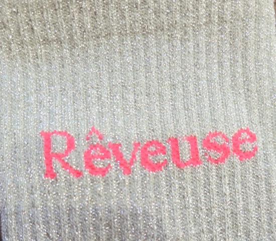 chaussette ROSEMARINE coton et paillette à messages.