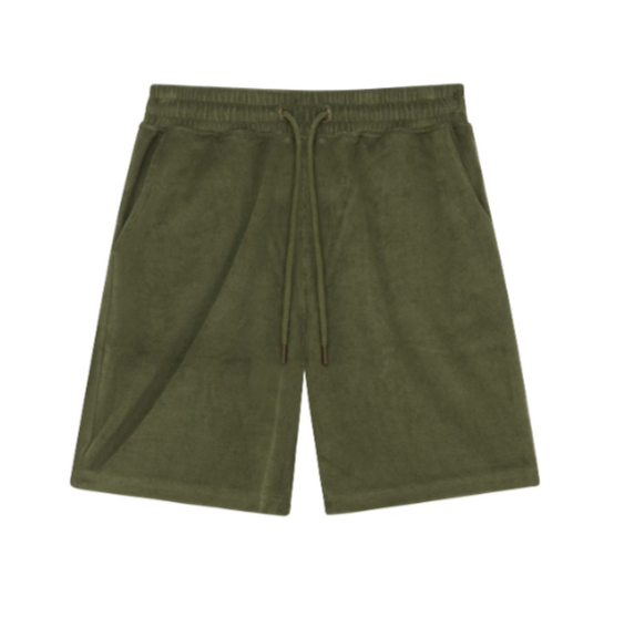 JOG SHORT EPONGE PICTO KAKI de chez KULTE 100% coton éponge