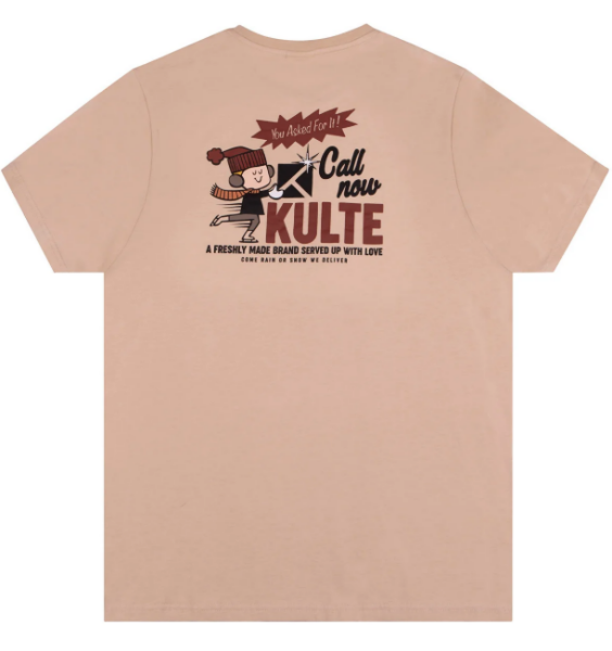T-SHIRT KULTE DELIVERY BEIGE 100 % coton organic et made in Portugal