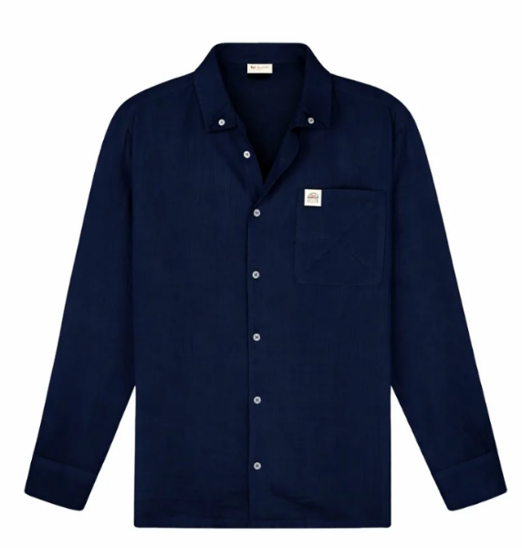 CHEMISE GAZE BLEU MARINE de chez KULTE
