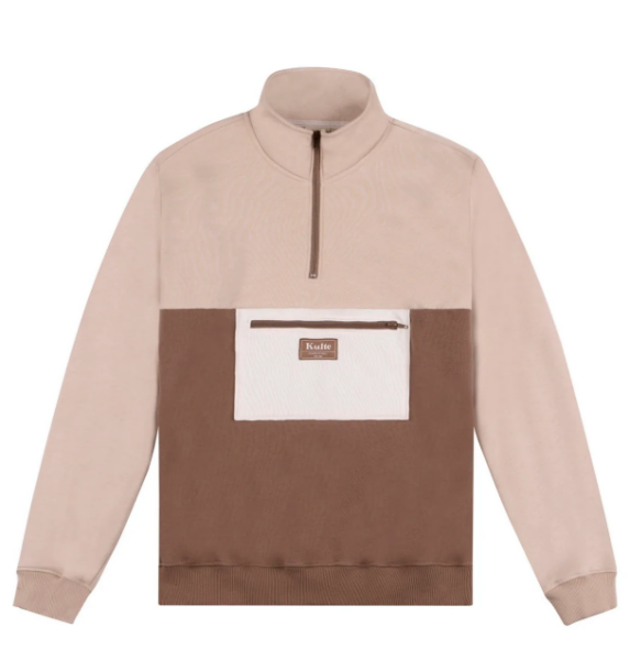 Sweatshirt KULTE HALF SMART CHOCOLAT