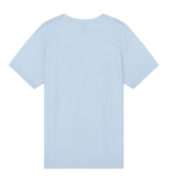 T-SHIRT SCRIPT BLEU PASTEL de chez KULTE