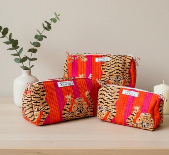 Trousse de toilette coton matelassé de chez Mademoiselle Azalée