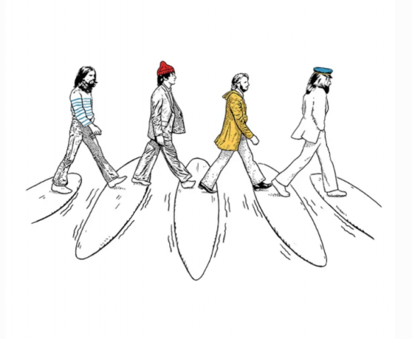 T-shirt SURF ROAD beige de chez OCEAN PARK