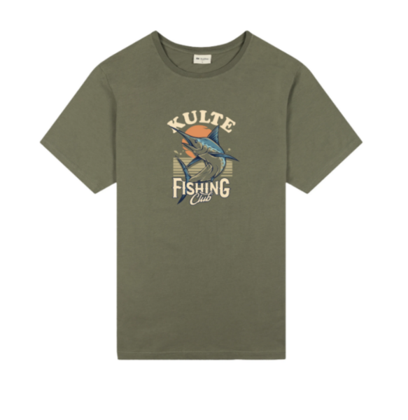 T-SHIRT FISHING CLUB KAKI de chez KULTE